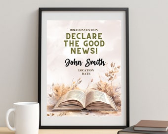 JW 2024 Convention, Declare the Good News, Print Art, JW Baptism, Printable Art, Digital Download