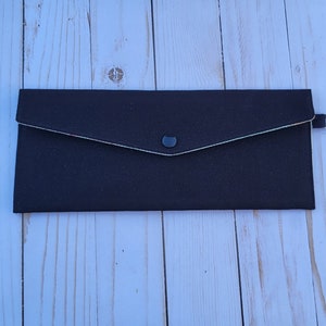 Tract, contact card and invitation holder/Personalised wallet/Campaign invitation holder/JW Gift/Black