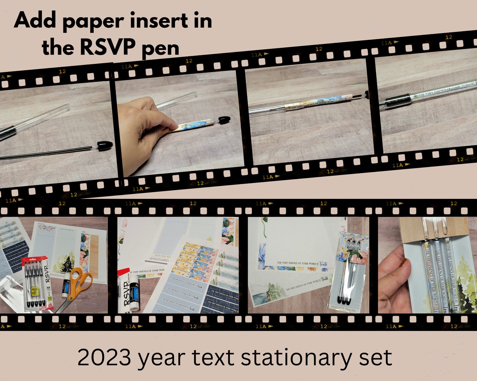 Pen Insert and Packaging Set for Pioneer School/diy Pen Set Using RSVP ...