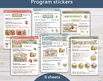 2026 Eternal Happiness! convention program stickers /Talk titles  for each day/Notebook stickers