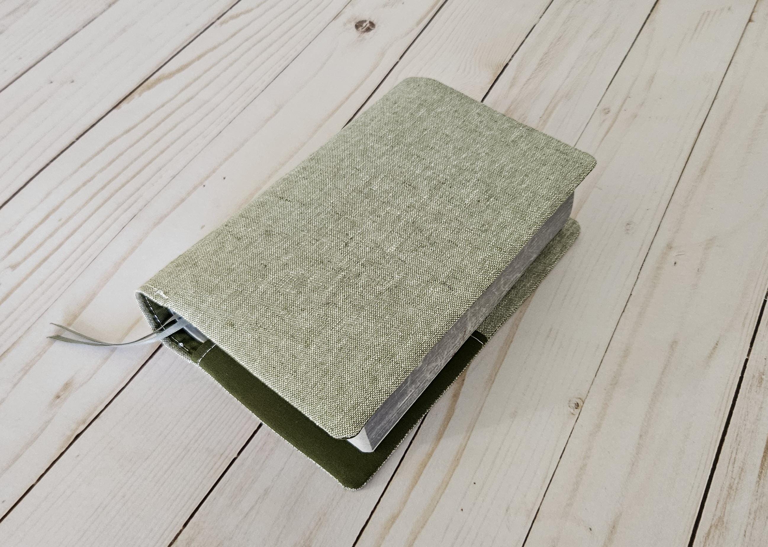 Bible cover/New world translation bible cover/Custom size Cover/Green linen Jw gift
