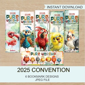 Convention régionale 2025 Pure Worship, signets, 6 modèles, fichier imprimable, téléchargement numérique