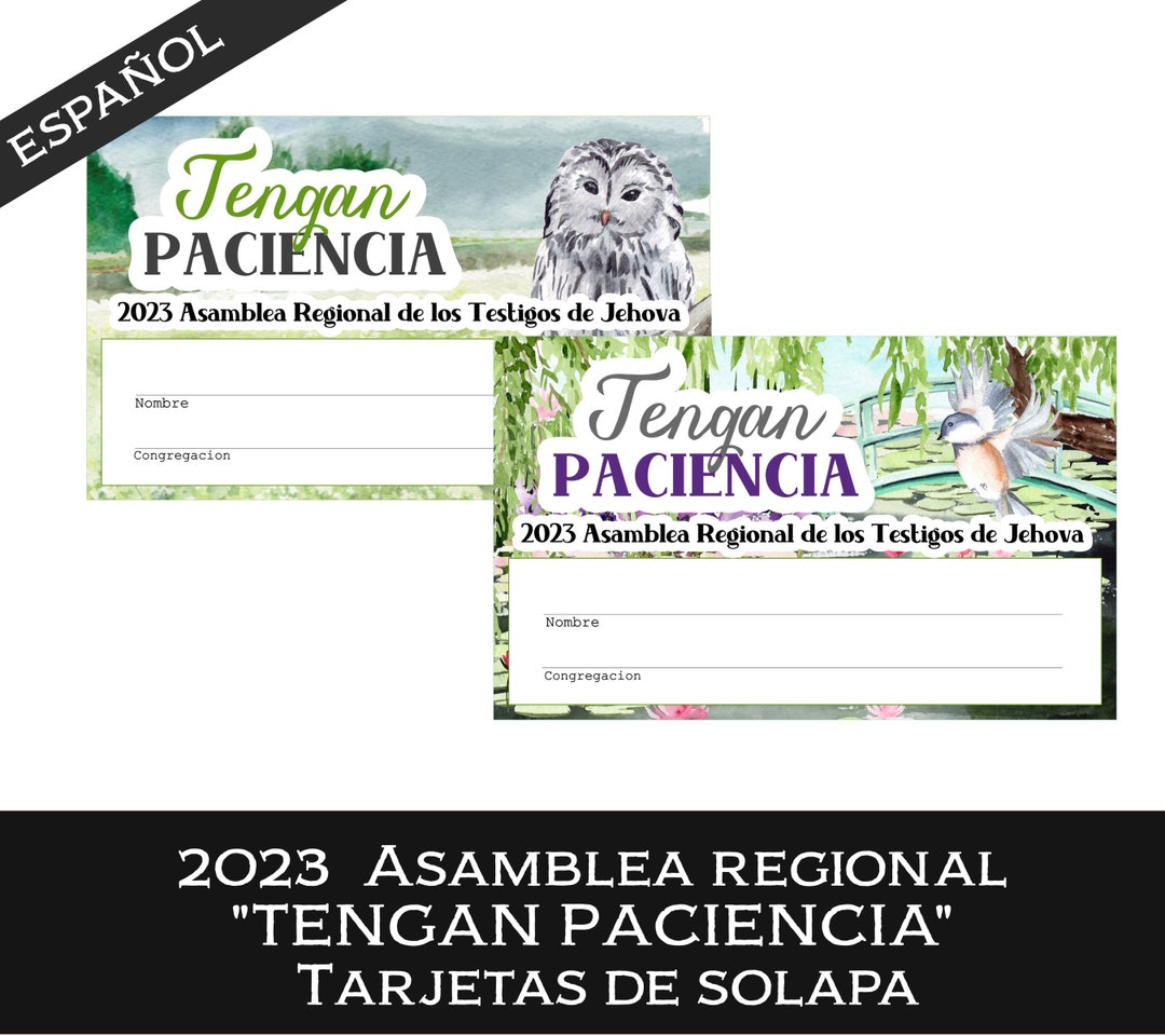 2023 Tengan Paciencia Asamblea Regional Tarjetas de solapa Etsy España