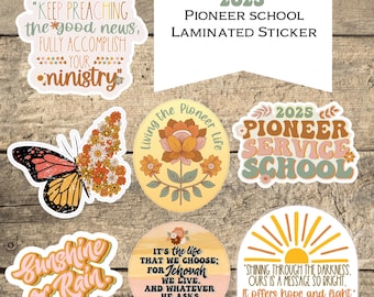 Autocollants pionniers 2026/ensemble d'autocollants/autocollants laminés/autocollants inspirés de la Bible/école des pionniers/cadeau Jw