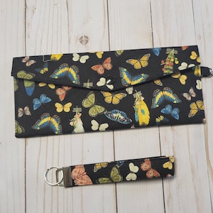 Tract, contact card and invitation holder/sturdy wallet/Campaig ninvitation holder/JW Gift/Gold Butterflies