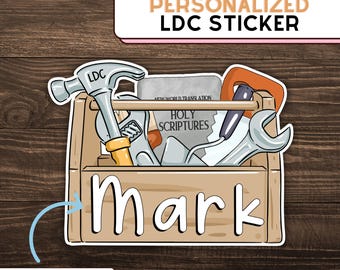 LDC Sticker Personalized with name /Waterproof Laminated Sticker/Bible inspired sticker/Jw gift