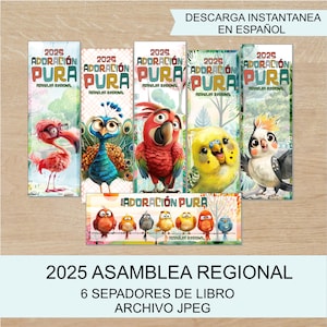 2025 Adoración Pura Asamblea regional separadores de libro, 6 diseños , archivo digital