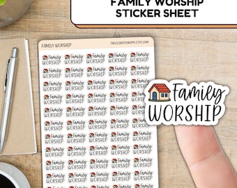Family Worship JW Planner stickers /Planner stickers/sticker sheet/Journaling