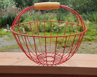 VENDS corbeille à fruits, forme pomme, en bois accordéon pliable, fait main, années 1970 - panier coupe à fruit en bois vintage, panier de table tbe - Arts de la table