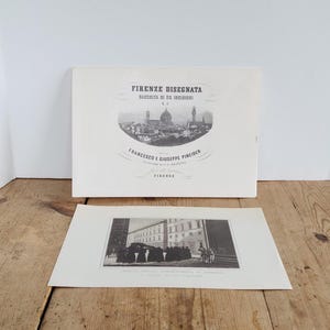 Vintage Pineider Florence Print Portfolio, Italian Landmark Art Set