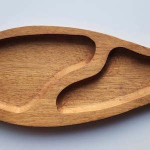Vintage Fish Shaped Decorative Trinket Dish or Charcuterie Board/Wooden Fish/Wood Serving Plates/Fish Board/Fish Shaped Decor/Handmade Wood