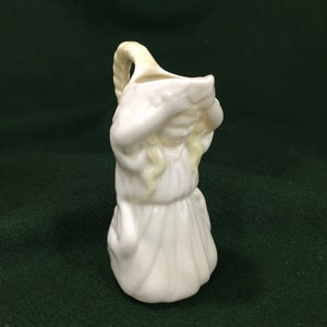 Belleek Undine Irish Maiden Creamer Parian China 7th Mark Gold 1980-93 Vintage