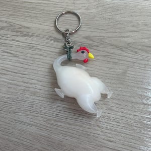 UV Roast Duck/Chicken Resin Keychain - Funny Gag Gift