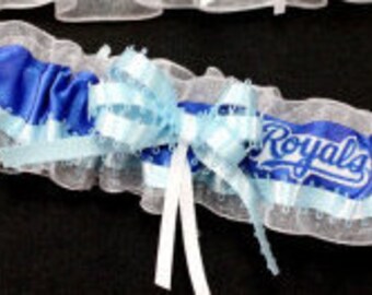 Kansas City Royals Baseball Wedding TOSS Garter  Handmade