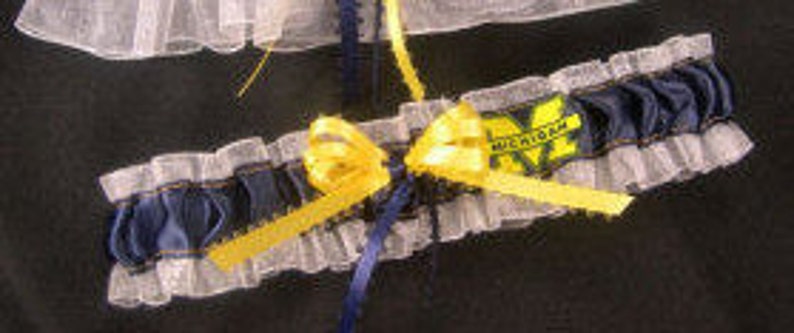 Michigan U of M Wolverines Wedding Toss Garter Handmade image 1