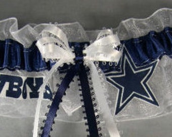 Dallas Cowboys Handmade NFL Bridal Keepsake Garter