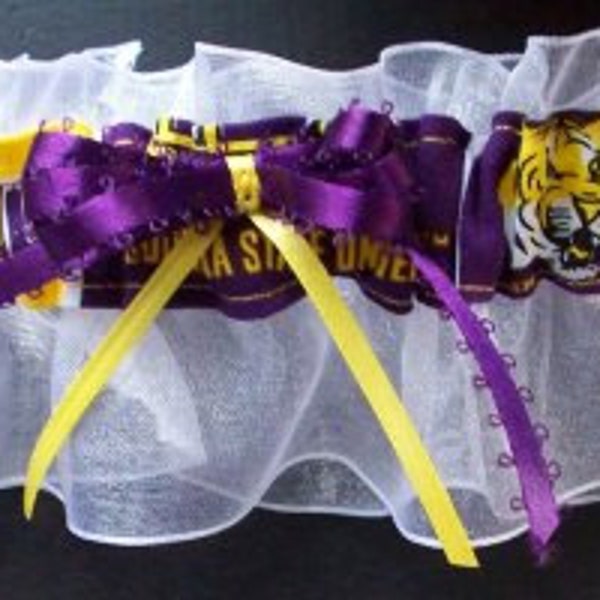 Louisiana State Tigers LSU Wedding Garter  Handmade