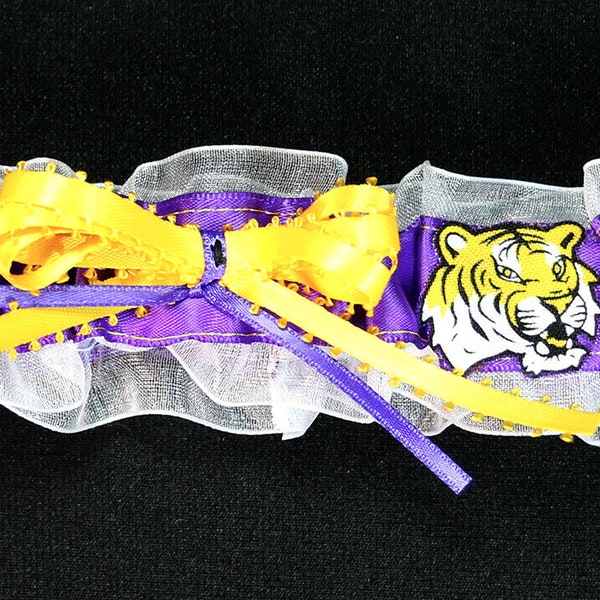 Louisiana State Tigers LSU Wedding Garter  Handmade