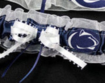 Pennsylvania State Penn State Nittany Lions Wedding TOSS Garter  Handmade