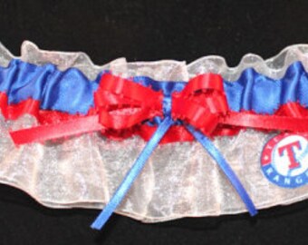 Texas Rangers Wedding Garter  Handmade