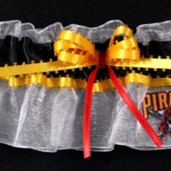 Pittsburgh Pirates Wedding Bridal Garter  Handmade