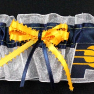 Indiana Pacers Handcrafted Basketball Wedding Bridal Garter
