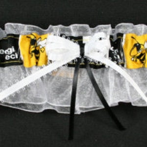 Georgia Tech Yellow Jackets Wedding Bridal Garter  Handmade