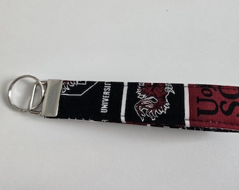 University of South Carolina USC Gamecocks Keychain Key Fob Strap Phone Wristlet Holder