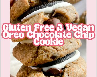 グルテンフリー＆ビーガン オレオ チョコレート チップ クッキーのレシピ（材料 11 個未満）