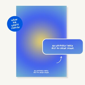 Postkarte „An wolkigen Tagen bist du meine Sonne.“ – Grußkarte aus Recyclingpapier | Muttertag, Geschenk für Freundin, Danke Karte