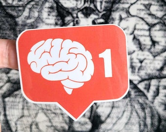 Brain Instagram Like Sticker, Conspiracy Themed Decal, Truth Seeker Stickers, Conspiracy Vinyl Decals, Conspiracy Theory, Use Your Brain