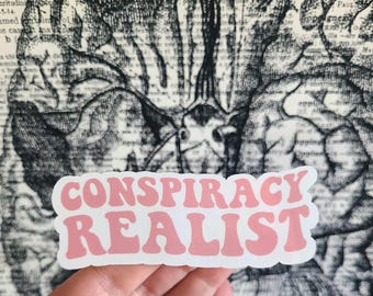 Conspiracy Realist Vinyl Sticker, Conspiracy Themed Sticker, Truth Seeker, Conspiracy Sticker, Truth Movement Merch, Conspiracy Theorist
