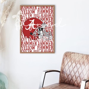 University of Alabama Football Helmet Digital Print