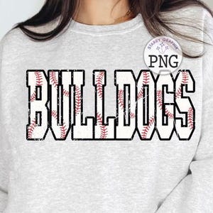 Bulldogs PNG Image, Bulldogs Baseball Mascot Design, Sublimation Designs Downloads, PNG File