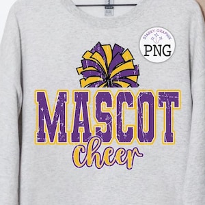 Custom Mascot Cheer PNG Image, Personalized Mascot Varsity Cheer Design, Sublimation Designs Downloads, PNG File