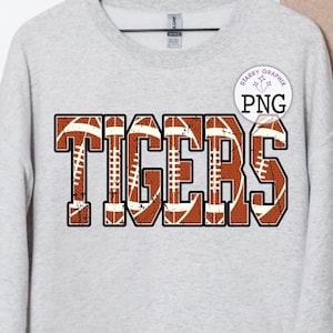 Tigers PNG Image, Tigers Football Mascot Design, Sublimation Designs Downloads, PNG File
