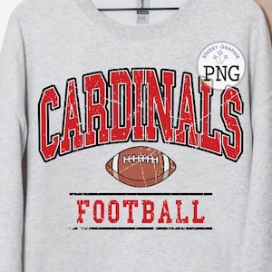 Cardinals Football PNG Image, Football Cardinals Mascot Red Varsity Design, Sublimation Designs Downloads, PNG File
