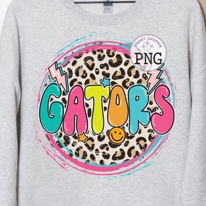 Gators PNG Image, Gator Mascot Leopard Design, Sublimation Designs Downloads, PNG File