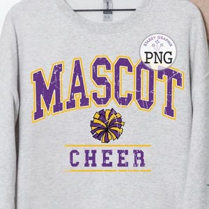 Custom Mascot Cheer PNG Image, Personalized Mascot Cheer Varsity Design, Sublimation Designs Downloads, PNG File