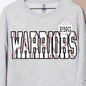 Warriors PNG Image, Warriors Baseball Mascot Design, Sublimation Designs Downloads, PNG File