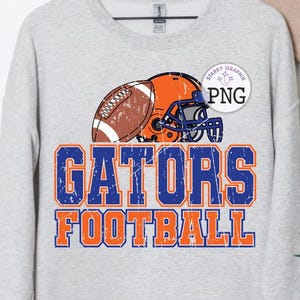 Gators Football PNG Image, Football Gators Mascot School Spirit Orange Blue Design, Sublimation Designs Downloads, PNG File