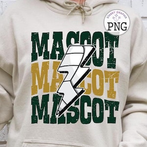 Imagen PNG de mascota de voleibol personalizada, nombre y colores de mascota de equipo escolar personalizado, descargas de diseños de sublimación, archivo PNG
