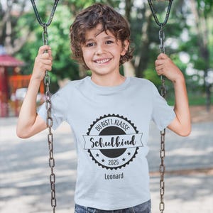 Personalized T-shirt for children, schoolchild 2025 shirt with name, gift for school enrollment, start of school 2025 T-shirt, first day of school