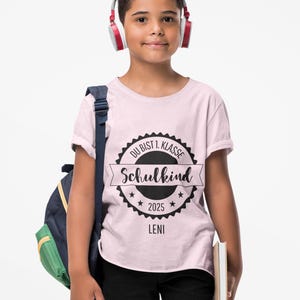 Personalized T-shirt for children, schoolchild 2025 shirt with name, gift for school enrollment, start of school 2025 T-shirt, first day of school