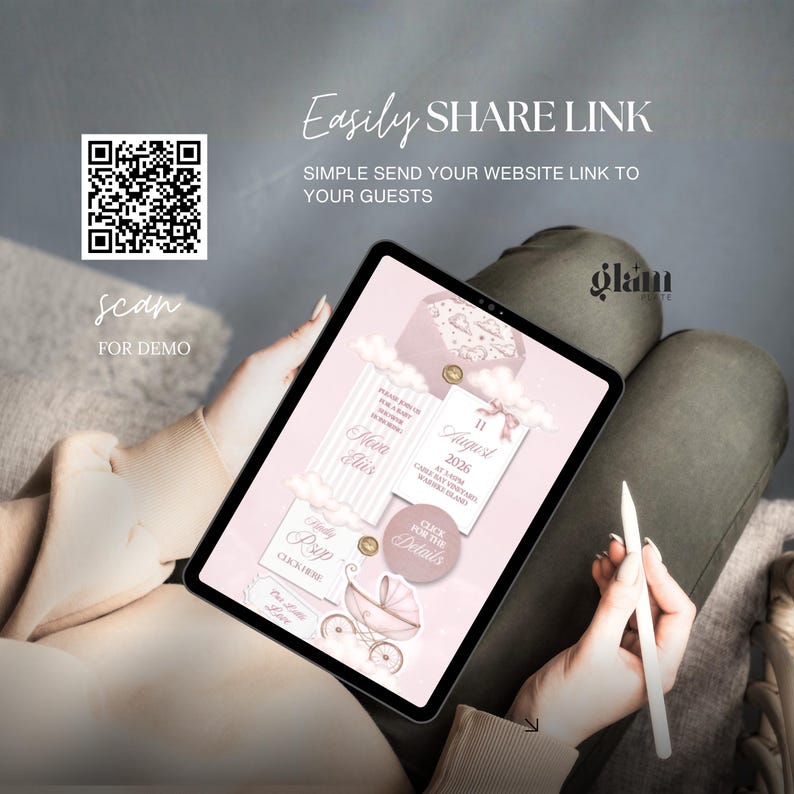 Pink cloud baby girl shower editable inviting,heaven sent rsvp websites,cloud 9 baby shower envelop invitation pastel cloud babyshower 9C1 image 3