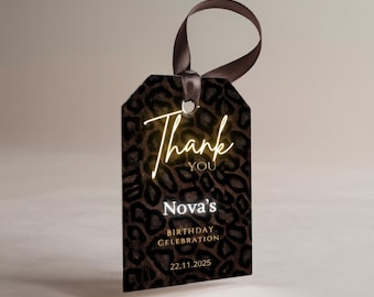 leopard printful,leopard gift tag,cheetah thankful,cheetah tag,leopard person,cheetah birthday,leopard bachelorette,leopard decoration LG1