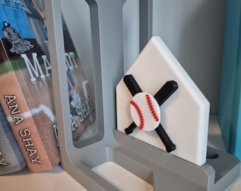 Juego de sujetalibros personalizable de 2 piezas con temática de béisbol