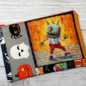 Spooky Halloween Flat Zippered Pouch