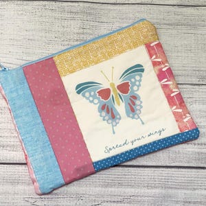 Butterfly Lover  Flat Zippered Pouch