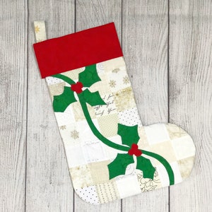 Quilted patchwork stocking